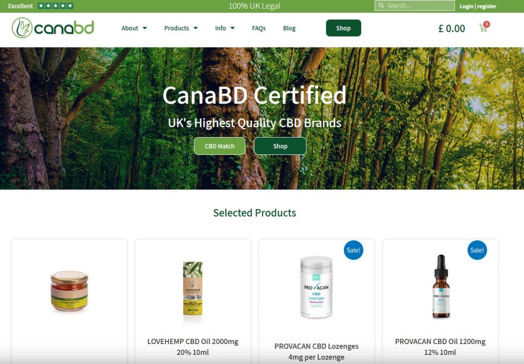 canabd.com online shop for CBD oil